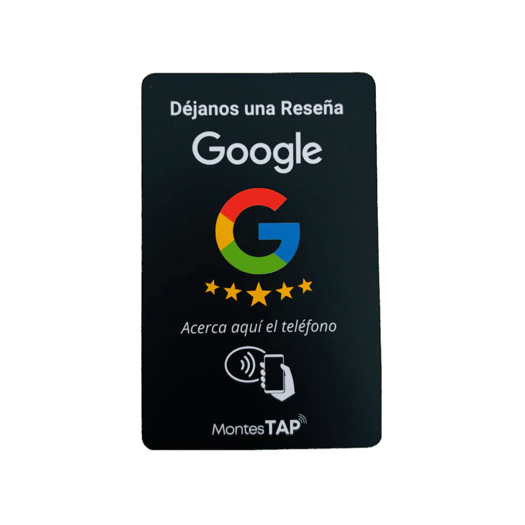 Tarjeta NFC Tap-to-Review para obtener reseñas en Google